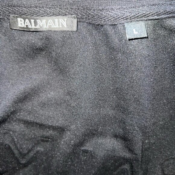 Balmain Embroidered Glitter Biker Track Jacket - Picture 4 of 5